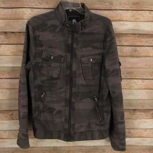 Rock & Republic Camouflage Zipper Front Jacket M